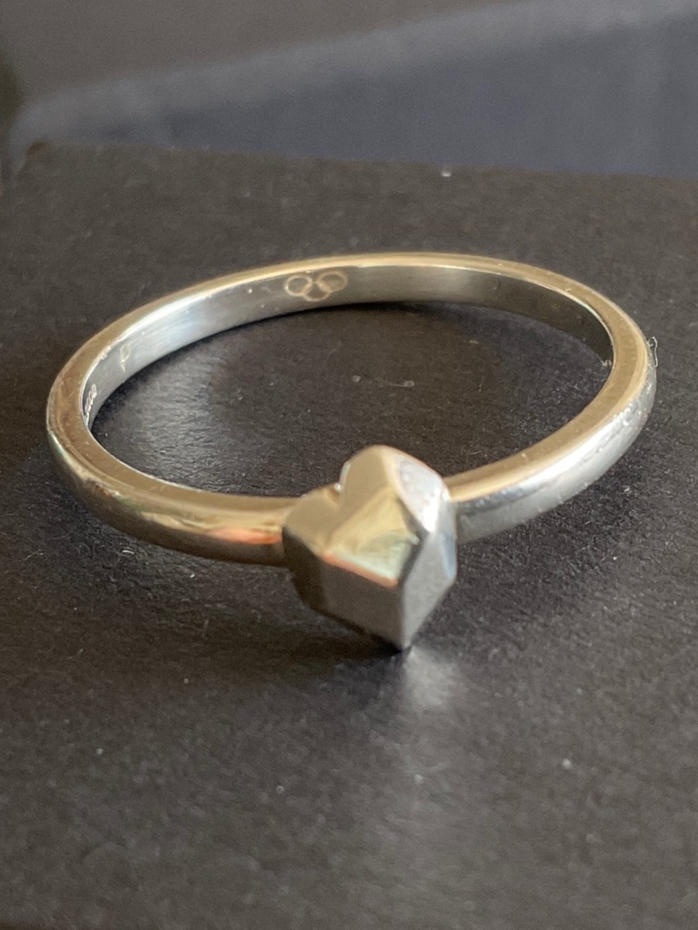 Links of London Sterling Silver Faceted Heart Ring - Silver - Picture 5 of 7